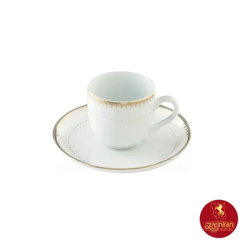 سرویس 12 پارچه قهوه خوری چینی زرین طرح سپیدار