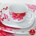 چینی زرین سرویس 12 پارچه چای خوری کواترو طرح آنجلیکا