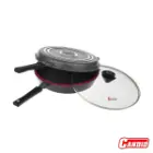 تابه دو طرفه گرانیتی کاندید گرد سایز 28 بهمراه درب پیرکس