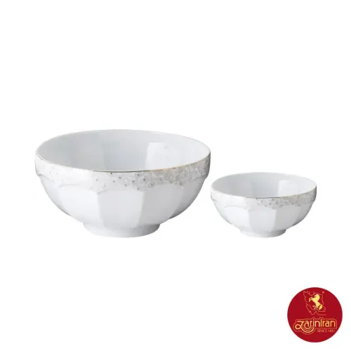 سرویس پیاله چینی زرین نئوکلاسیک طرح کاررا گلد 7 پارچه