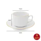 سرویس چای خوری چینی زرین رادیانس طرح زرین لب طلایی 12 پارچه