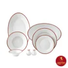 کاربردهای سرویس چینی زرین شهرزاد طرح سپینود ارغوانی 6 نفره 35 پارچه