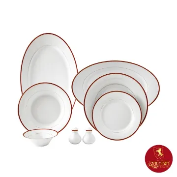 کاربردهای سرویس چینی زرین شهرزاد طرح سپینود ارغوانی 6 نفره 35 پارچه