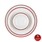 حاشیه ارغوانی سرویس چینی زرین شهرزاد طرح سپینود 6 نفره 35 پارچه