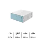 اندازه های جعبه اصلی سرویس چینی زرین شهرزاد طرح سپینود ارغوانی 6 نفره 35 پارچه