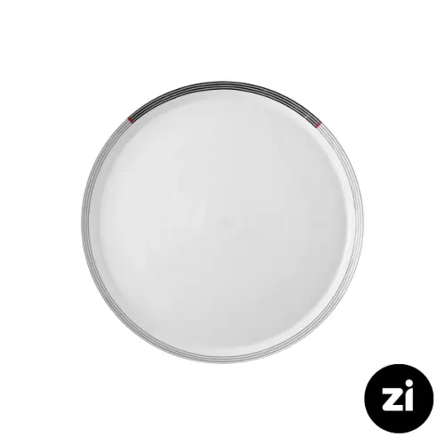 بشقاب تخت چینی زرین زی فرم اس وگاس قرمز سایز 18
