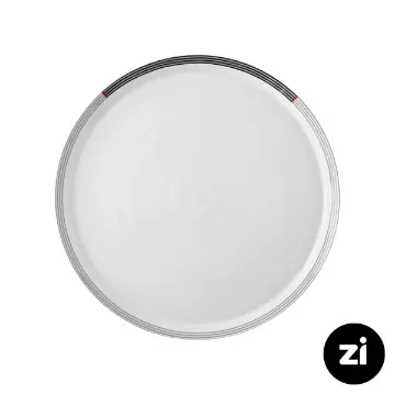 بشقاب تخت چینی زرین (Zi) فرم اس وگاس قرمز سایز 24