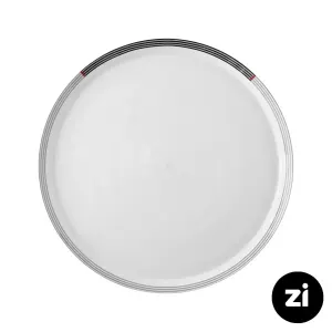 بشقاب تخت چینی زرین (Zi) فرم اس وگاس قرمز سایز 27