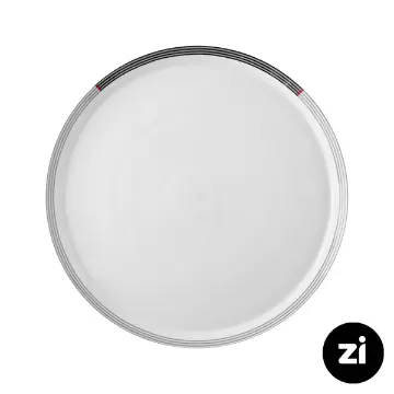 بشقاب تخت چینی زرین (Zi) فرم اس وگاس قرمز سایز 27