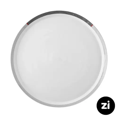 بشقاب تخت چینی زرین (Zi) فرم اس وگاس قرمز سایز 30
