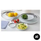 بشقاب تخت چینی زرین (Zi) فرم اس وگاس قرمز سایز 30