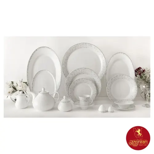 خرید اقساطی سرویس چینی زرین شهرزاد طرح هانیکام 6 نفره 35 پارچه