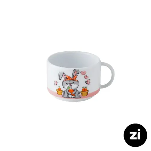 فنجان چایخوری چینی زرین (Zi) فرم اس طرح هپی ربیت سایز 8