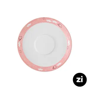 نعلبکی زیر استکانی چینی زرین (Zi) فرم اس طرح هپی ربیت سایز 15