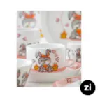 نعلبکی زیر استکانی چینی زرین (Zi) فرم اس طرح هپی ربیت سایز 15