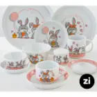 نعلبکی زیر استکانی چینی زرین (Zi) فرم اس طرح هپی ربیت سایز 15