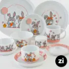 بشقاب تخت چینی زرین (Zi) فرم اس هپی ربیت سایز 21