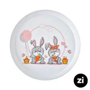 بشقاب تخت چینی زرین (Zi) فرم اس هپی ربیت سایز 24