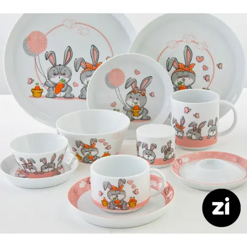 پیاله چینی زرین Zi فرم اس طرح هپی ربیت سایز 9