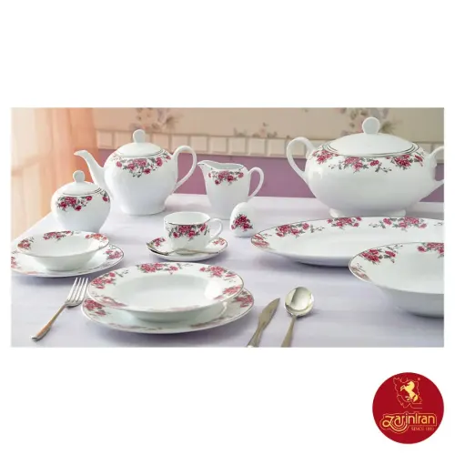 سرویس چای خوری چینی زرین ایتالیا اف طرح آران 12 پارچه