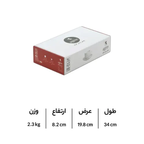 سرویس چای خوری چینی زرین ایتالیا اف طرح آران 12 پارچه