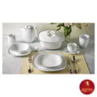 سرویس چینی زرین کواترو طرح مون بلان مشکی 6 نفره 27 پارچه