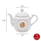 ابعاد قوری چینی زرین استوانه طرح رزمونت سایز 8