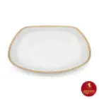 دیس هتلی چینی زرین کواترو سایز 36 طرح ریوا طلایی