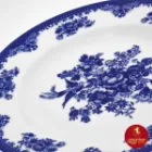 بشقاب پیش دستی چینی زرین ایتالیا اف طرح فلورانس سرمه ای 6 عددی سایز 19