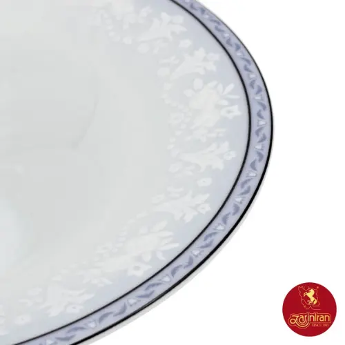 سرویس چای خوری چینی زرین شهرزاد طرح وایت رز 12 پارچه