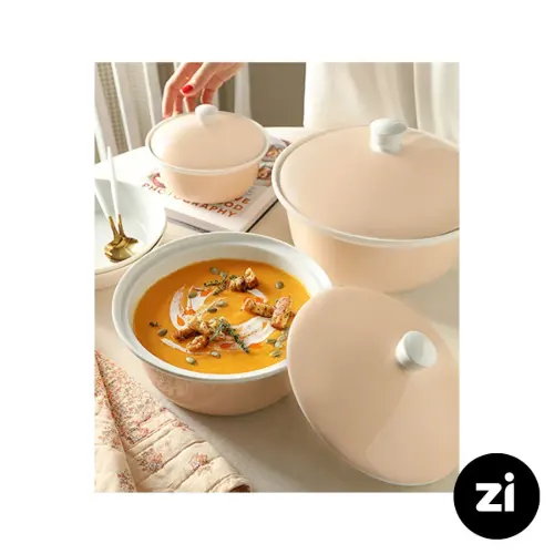 قابلمه چینی زرین مارک زی Zi سفید سایز 21