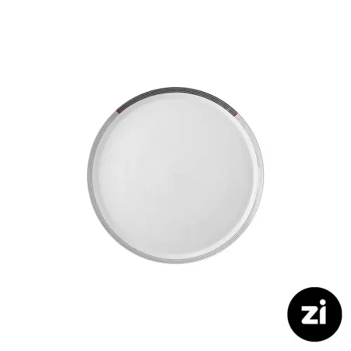 بشقاب تخت چینی زرین زی فرم اس وگاس قرمز سایز 9
