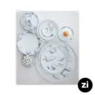 بشقاب تخت چینی زرین Zi فرم اس طرح بلو استون سایز 9