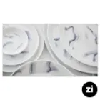 بشقاب تخت چینی زرین Zi فرم اس طرح بلو استون سایز 12