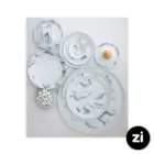 بشقاب تخت چینی زرین Zi فرم اس طرح بلو استون سایز 27