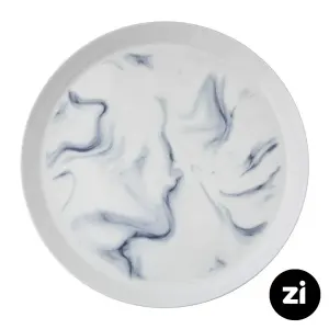 بشقاب تخت چینی زرین Zi فرم اس طرح بلو استون سایز 33