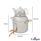 کتری و قوری یونیک 5.5 لیتری استیل UN-7278