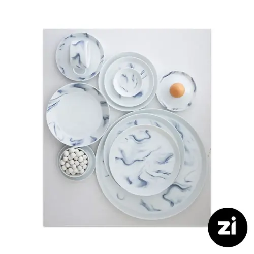 پیاله چینی زرین Zi فرم اس بلو استون سایز 21