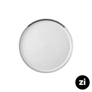 بشقاب تخت چینی زرین زی فرم اس وگاس قرمز سایز 15