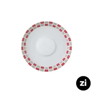 نعلبکی زیر استکانی چینی زرین (Zi) فرم اس طرح روشان سایز 15