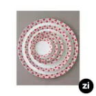 نعلبکی زیر استکانی چینی زرین (Zi) فرم اس طرح روشان سایز 15