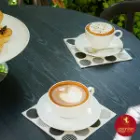 فنجان و نعلبکی کاپوچینو، لاته چینی زرین سفید
