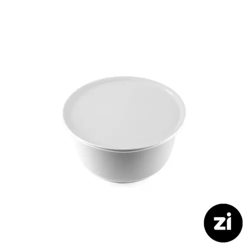 کاسه در دار چینی زرین مارک زی سایز کوچک طرح پاستل طوسی