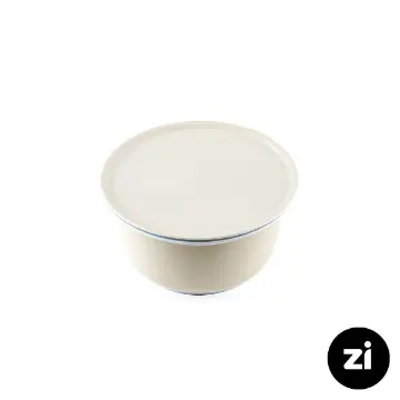 کاسه در دار چینی زرین مارک زی سایز کوچک طرح پاستل کرم