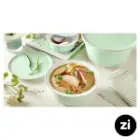 کاسه در دار چینی زرین مارک زی سایز کوچک طرح پاستل آبی