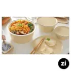 کاسه در دار چینی زرین مارک زی سایز کوچک طرح پاستل آبی