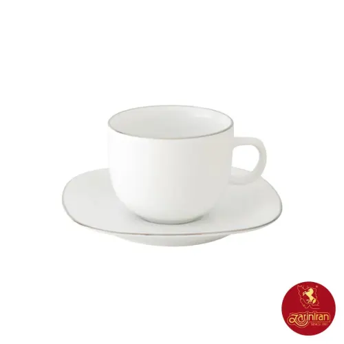 سرویس چای خوری چینی زرین کواترو طرح سمن 12 پارچه