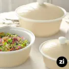 قابلمه چینی زرین مارک زی Zi طرح پاستل گلبهی سایز 21