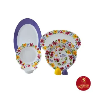 سرویس چینی زرین شهرزاد طرح ملیکا 6 نفره 35 پارچه