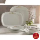 قیمت سرویس چینی زرین کواترو کوئین طلایی 12 نفره 98 پارچه